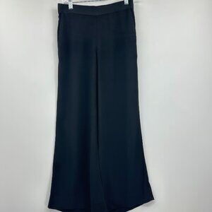 & Other Stories Black Wide Leg Pants | High Waist Cropped Side Zip Size 2